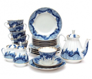 Lomonosov Imperial Porcelain Tea Set Tenderness 6/21 Lomonosov Imperial Porcelain Tea Set Tenderness 6/21