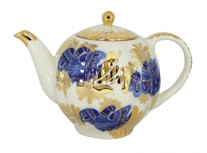 Lomonosov Imperial Porcelain Tea Pot Tulip Golden Garden 3 Cups 20 oz/600 ml Lomonosov Imperial Porcelain Tea Pot Tulip Golden Garden 3 Cups 20 oz/600 ml
