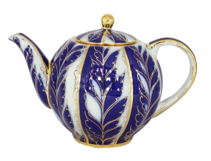 Lomonosov Imperial Porcelain Tea Pot Tulip Winter Night 3 Cups 20 oz/600 ml Lomonosov Imperial Porcelain Tea Pot Tulip Winter Night 3 Cups 20 oz/600 ml