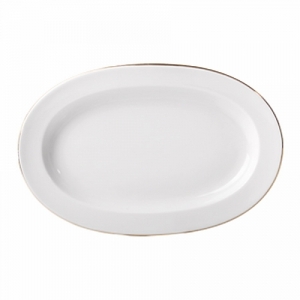Lomonosov Porcelain Oval Platter Herring Dish Golden Ribbon 9.8 Lomonosov Porcelain Oval Platter Herring Dish Golden Ribbon 9.8