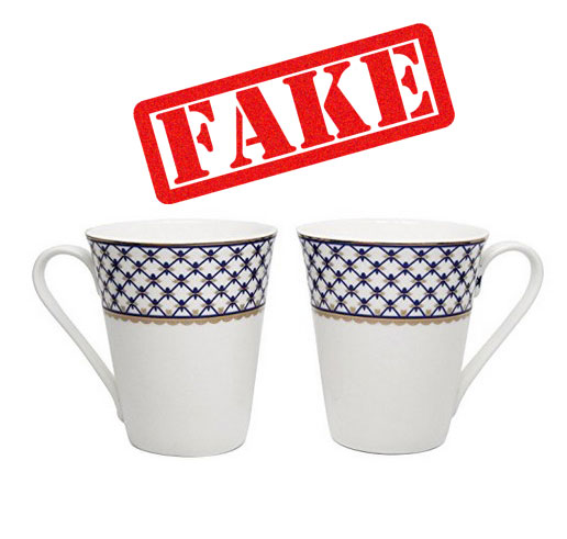 Imitation Fake Lomonosov Cobalt Net Porcelain