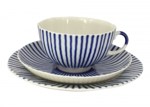 Russian Porcelain Frenchman  Tea Set 3pcs