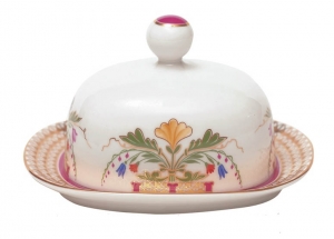 Lomonosov Imperial Porcelain Butter Holder Dish Moscow River