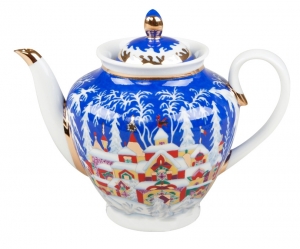 Lomonosov Imperial Porcelain Tea Pot Spring Winter Fairytale 27 oz/800 ml Lomonosov Imperial Porcelain Tea Pot Spring Winter Fairytale 27 oz/800 ml
