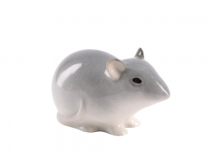 Baby Mouse Gray Lomonosov Porcelain Figurine Baby Mouse Gray Lomonosov Porcelain Figurine