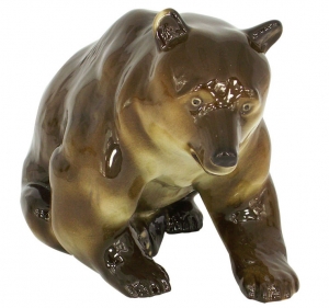 Brown Bear BIG & REAL Lomonosov Imperial Porcelain Figurine
