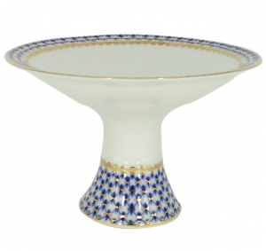 Lomonosov Imperial Porcelain Candy Fruit Vase Youth Cobalt Net 11.3 Lomonosov Imperial Porcelain Candy Fruit Vase Youth Cobalt Net 11.3