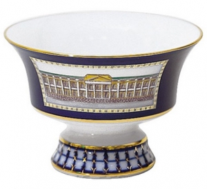 Lomonosov Imperial Porcelain Candy Vase Banquet Classic of Petersburg 10.8 fl.oz/320 ml