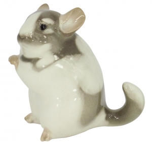 Chinchilla Standing Grey Lomonosov Imperial Porcelain Figurine Chinchilla Standing Grey Lomonosov Imperial Porcelain Figurine
