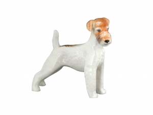 Fox Terrier Coarse-haired Dog Lomonosov Porcelain Figurine