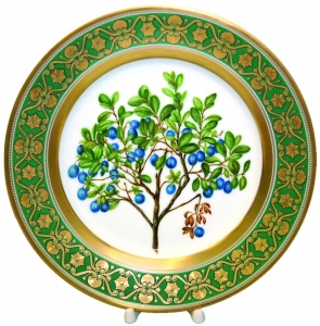 Decorative Wall Plate Blueberries 10.4