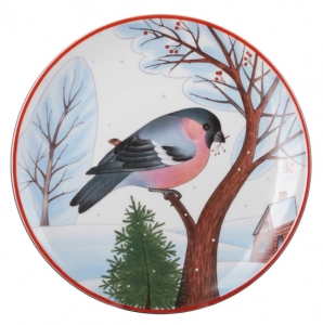 Decorative Wall Plate Bullfinch Red Breast 7.7