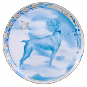 Decorative Wall Plate 2018 Year of Dog Blue Pointer 7.7 Decorative Wall Plate 2018 Year of Dog Blue Pointer 7.7