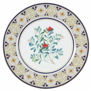 Decorative Wall Plate Foxberry Lomonosov Imperial Porcelain Decorative Wall Plate Foxberry Lomonosov Imperial Porcelain