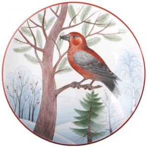 Decorative Wall Plate Parrot Сrossbill 7.7