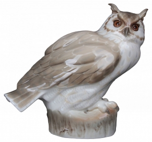 Eagle-Owl Lomonosov Imperial Porcelain Figurine Eagle-Owl Lomonosov Imperial Porcelain Figurine