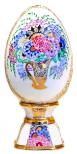 Easter Egg on Stand Bouquet Lomonosov Imperial Porcelain