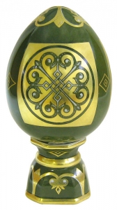 Easter Egg on Stand Byzantium 22 karat Gold Lomonosov Imperial Porcelain