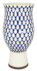 Flower Vase Cobalt Net Lomonosov Imperial Porcelain Flower Vase Cobalt Net Lomonosov Imperial Porcelain