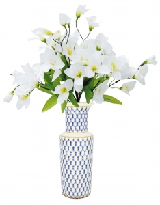 Flower Vase Cylinder Style Cobalt Net Lomonosov Imperial Porcelain Flower Vase Cylinder Style Cobalt Net Lomonosov Imperial Porcelain