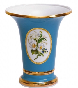 Flower Vase Empire Style Forget-me-Not Lomonosov Imperial Porcelain Flower Vase Empire Style Forget-me-Not Lomonosov Imperial Porcelain