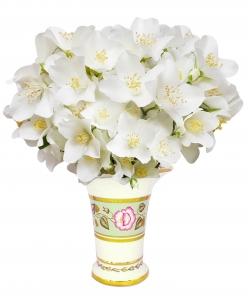 Flower Vase Empire Style Jade Background Lomonosov Imperial Porcelain