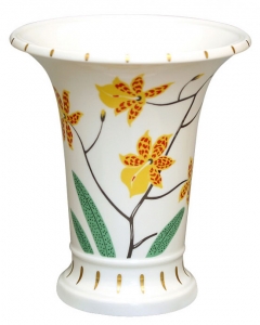 Flower Vase Empire Style Tiger Orchid Lomonosov Imperial Porcelain Flower Vase Empire Style Tiger Orchid Lomonosov Imperial Porcelain