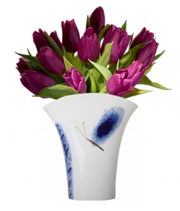 Flower Vase Morning Flower Blue Butterfly Lomonosov Porcelain Flower Vase Morning Flower Blue Butterfly Lomonosov Porcelain