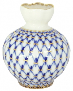 Flower Vase Tulip Cobalt Net Lomonosov Imperial Porcelain Flower Vase Tulip Cobalt Net Lomonosov Imperial Porcelain