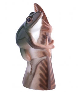 Frog on a leaf Emerald Lomonosov Imperial Porcelain Figurine Frog on a leaf Emerald Lomonosov Imperial Porcelain Figurine