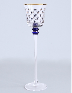 Imperial Porcelain Factory Glass Candlestick Cobalt Net Imperial Porcelain Factory Glass Candlestick Cobalt Net