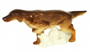 Irish Setter Dog Lomonosov Porcelain Figurine