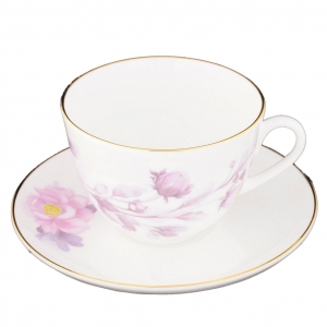 Lomonosov Bone China Cup and Saucer Spring-2 Tender Peony Lilac 8.45 fl.oz 250 ml Lomonosov Bone China Cup and Saucer Spring-2 Tender Peony Lilac 8.45 fl.oz 250 ml