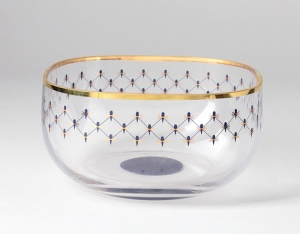 Lomonosov Imperial Glass Bowl for Nuts Cobalt Net 60.9 oz/1800 ml