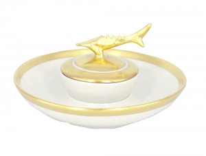 Lomonosov Imperial Porcelain Beluga Caviar Dish Cottage