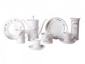 Lomonosov Porcelain Bone China Coffee Set My Happiness 10 items Lomonosov Porcelain Bone China Coffee Set My Happiness 10 items
