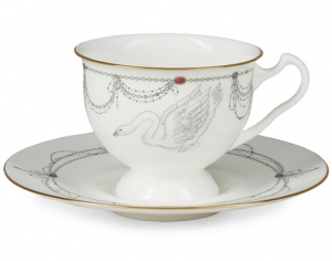 Lomonosov Imperial Porcelain Bone China Cup and Saucer 