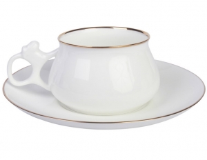 Lomonosov Imperial Porcelain Bone China Cup and Saucer Bilibina Golden Edge Lomonosov Imperial Porcelain Bone China Cup and Saucer Bilibina Golden Edge