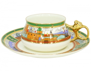 Lomonosov Imperial Porcelain Bone China Cup and Saucer Bilibina Village at the Lake 6.1 fl.oz/180ml Lomonosov Imperial Porcelain Bone China Cup and Saucer Bilibina Village at the Lake 6.1 fl.oz/180ml