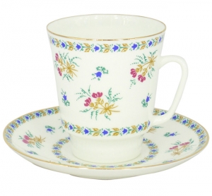 Lomonosov Imperial Porcelain Bone China Cup and Saucer May Blue Bells 5.6 fl.oz/165 ml 2 pc Lomonosov Imperial Porcelain Bone China Cup and Saucer May Blue Bells 5.6 fl.oz/165 ml 2 pc
