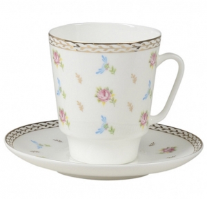 Lomonosov Imperial Bone China Cup and Saucer May Flower Waltz 5.6 fl.oz/165 ml 2 pc Lomonosov Imperial Bone China Cup and Saucer May Flower Waltz 5.6 fl.oz/165 ml 2 pc