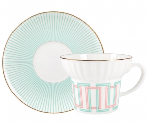 Lomonosov Imperial Porcelain Bone China Espresso Coffee Cup Set Wave Geometry #4 5.24 oz 155 ml Lomonosov Imperial Porcelain Bone China Espresso Coffee Cup Set Wave Geometry #4 5.24 oz 155 ml