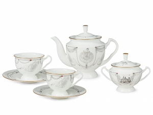 Lomonosov Porcelain Bone China Tea Set 6/14 Swan Lake Ballet Lomonosov Porcelain Bone China Tea Set 6/14 Swan Lake Ballet
