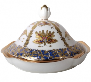 Lomonosov Porcelain Butter Holder Dish Natasha Fantastic Butterflies Lomonosov Porcelain Butter Holder Dish Natasha Fantastic Butterflies