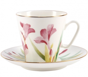 Lomonosov Imperial Porcelain Bone China Espresso Cup and Saucer Aquarelle 2.7 oz/80ml Lomonosov Imperial Porcelain Bone China Espresso Cup and Saucer Aquarelle 2.7 oz/80ml