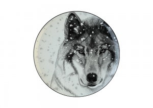 Lomonosov Porcelain Decorative Wall Plate Totem Animal WOLF 9.1 in 230 mm Lomonosov Porcelain Decorative Wall Plate Totem Animal WOLF 9.1 in 230 mm