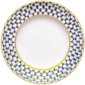 Lomonosov Porcelain Dessert Plate Cobalt Net Cake Smooth 7 Lomonosov Porcelain Dessert Plate Cobalt Net Cake Smooth 7