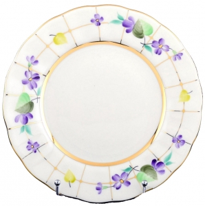 Lomonosov Imperial Porcelain Dessert Plate Forest Violets 5.9