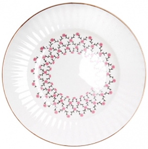 Lomonosov Imperial Porcelain Dessert Plate Pink Net Wave 5.9 inches/150 mm Lomonosov Imperial Porcelain Dessert Plate Pink Net Wave 5.9 inches/150 mm
