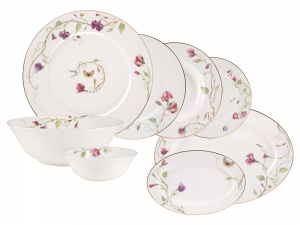 Lomonosov Porcelain Dining Set Service 24 items Flowering Sweet Pea
